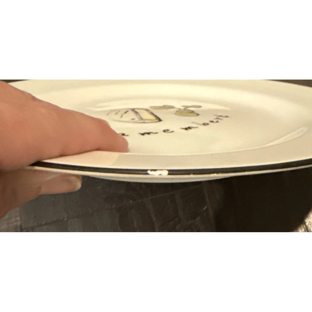 Pottery Barn‎ Cocktail Salad Plates Plate Cheese 7.5 Inch Set of 4 READ
